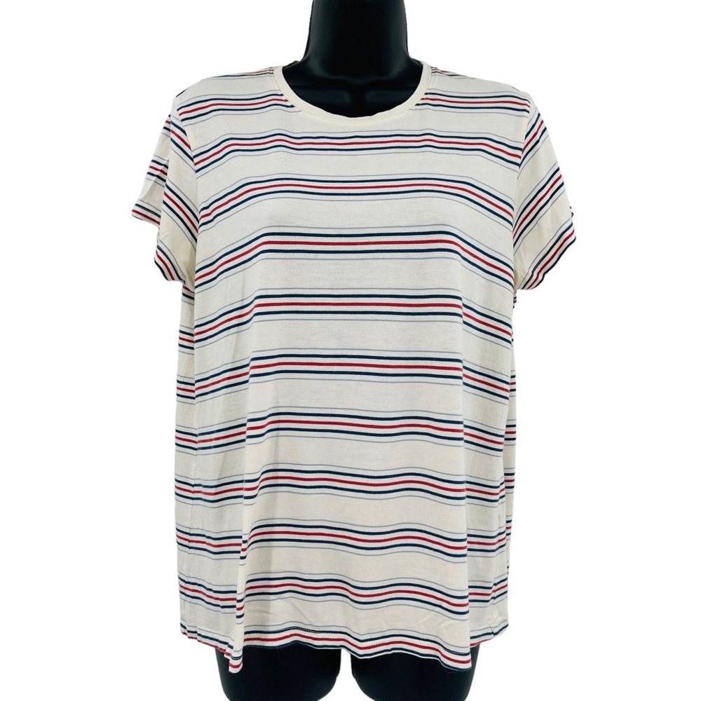 Marine Layer stripped crew neck t shirt jersey knit unisex size M